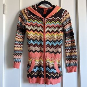 Missoni for Target hooded zip cardigan